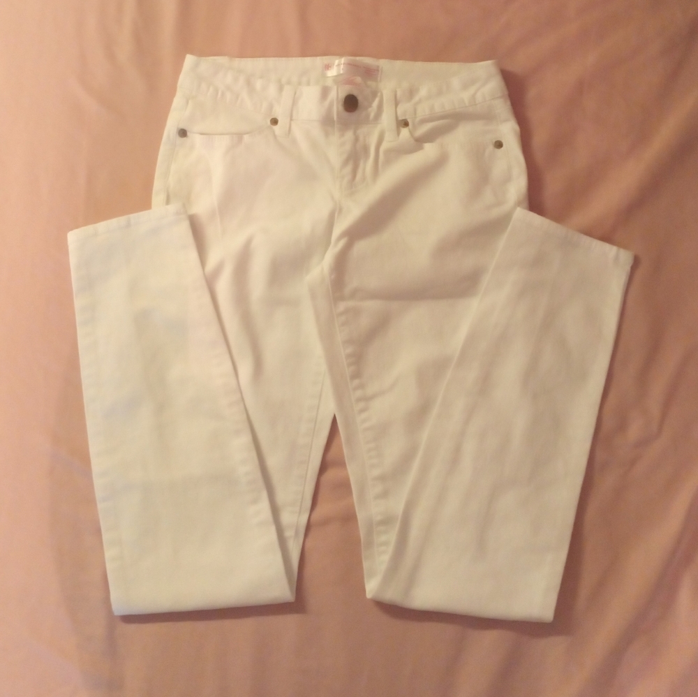 No Boundaries Straight Legged White Jeans